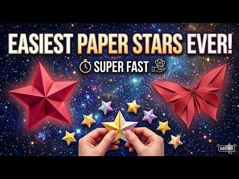 How to Make Origami Lucky Stars ⭐: Easy Step-by-Step DIY Paper Crafts