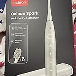 Oclean Electric Toothbrush for Adults, 150 Days Battery Life Electric Toothbrush, USB Rechargeable Sonic Travel Toothbrush with 6 Brush Heads & Travel Case, 5 Modes and Smart Timer