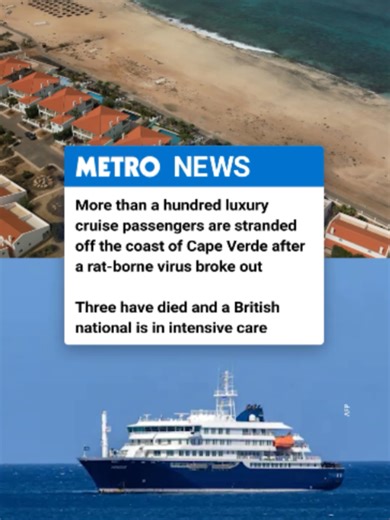 Hantaviruses spread mainly by contact with the urine or feces of infected rodents like rats and mice. Around 150 tourists were onboard at the time of the outbreak, South Africa’s health department said. The deaths have been reported aboard the MV Hondius cruise ship, which was sailing from Argentina to Cape Verde. #virus #rodent #CapeVerde
