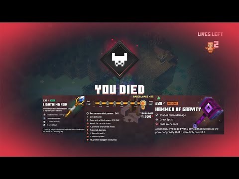 Unlocking and playing APOCALYPSE +25! In Minecraft Dungeons