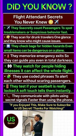 Flight Attendants Notice Everything even things you Miss