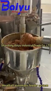 Meatball automatic feeder system#meatballs #meatprocessingmachine #shandongbaiyu #machine