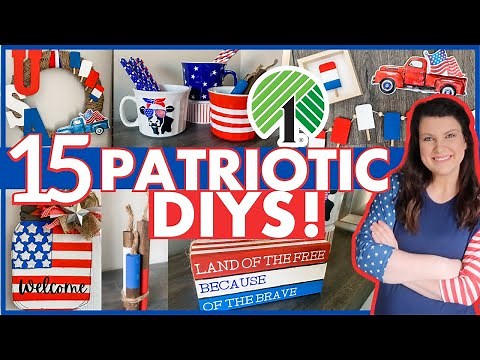 15 MUST SEE Patriotic DIYs 🇺🇸 Dollar Tree Memorial Day + 4th of July Affordable Summer Decor 2023
