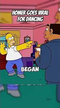Homer goes viral for dancing #Simpsons
