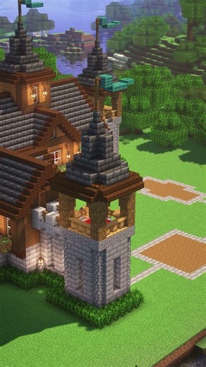 Minecraft Easy Starter Castle 🏰 Download Build Link in bio📝 #minecraft #minecraftbuilding