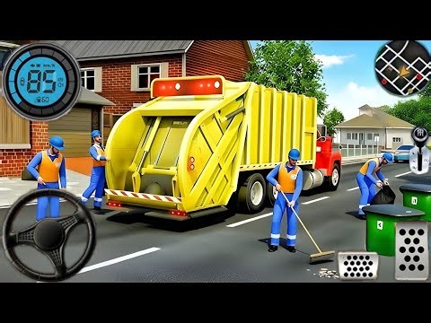 Garbage Trash Truck Realistic Simulator 3D City Road Garbage Dumper Truck Driver Android GamePlay#32