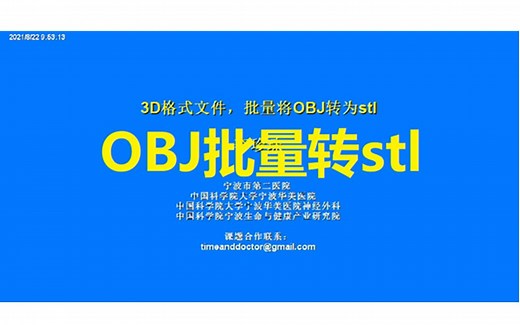 自写软件将OBJ格式文件批量转为stl文件3D格式转换【智慧医疗】