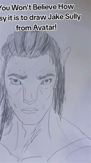 👀✨ Can you draw Jake Sully this perfectly? Follow along and see the transformation! #viral #avatar
