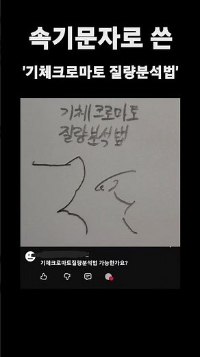속기문자로 쓴 '기체크로마토질량분석법' #수필속기 #동방속기 #속기사 #shorthand #맥스부탄
