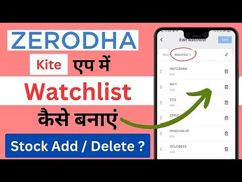 How to create Stock Watchlist in Zerodha kite | How to create Watchlist in Zerodha!