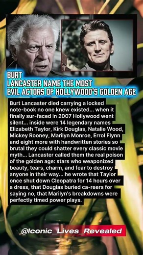 BURT LANCASTER Name The Most EVIL ACTORS OF Hollywood's Golden Age. #story #hollywood #celebritynews