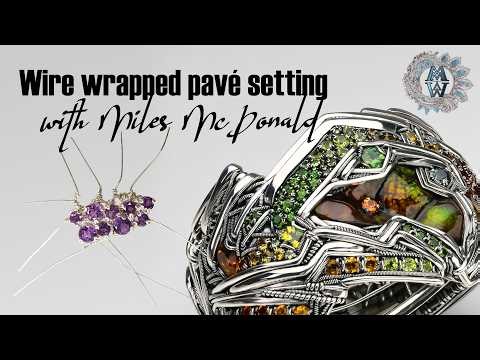 Wire wrap pavé (cluster setting)