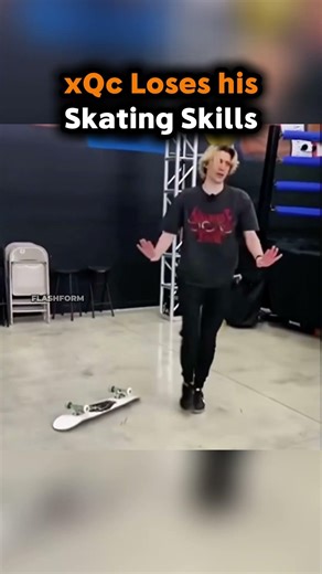 xQc realizes he lost his skating skills 💔