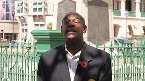 Warrant Officer I, Cherrol Deane from the Barbados Legion highlights the Barbados Cenotaph the its importance. | Barbados Government Information Service