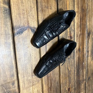 Stacey Adams Men's Black Crocodile Pattern Dress Shoes