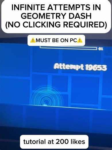 How to get infinite attempts in gd #gd #meme #infinite #easy