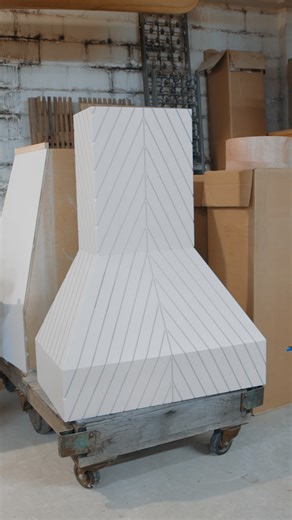 Have you ever seen a kitchen hood with an chevron pattern? #chapelcabinetry #kitchenhood #chevron | Chapel Cabinetry