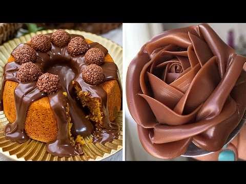 The Most Beautiful Chocolate Cake Ever 🍫🌹 How To Make A Perfect Chocolate Drip Cake