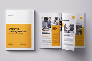 Employee Training Manual Template, a Brochure Template by StockInDesign