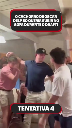 O CACHORRO DE OSCAR DELP, TIGHT END DRAFTADO PELO NEW ORLEANS SAINTS, ROUBOU A CENA NO DRAFT DA NFL!