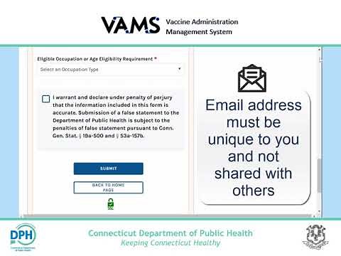 VAMS Vaccine Recipient Portal Overview