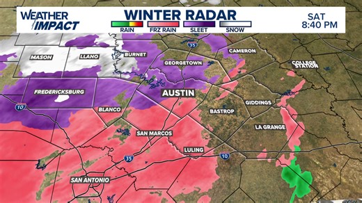 KVUE is tracking the latest on the winter storm moving into Texas this weekend, with ice and sleet possible in the Austin area. | KVUE
