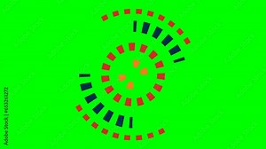 rotation animation footage on green screen