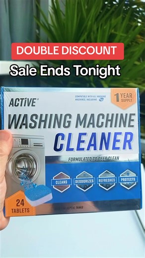 ACTIVE Washing Machine Cleaner Descaler 24 Pack - Deep Cleaning Tablets For HE Front Loader Top Load Washer Deodorizer, Inside Drum And Laundry Seal #washingmachineclean #active #deoderizer #usa Disclaimer:Final price / shipping / coupons / discounts may differ based on your TikTok account, available coupons, and current promotions. Always refer to product listing for up-to-date offers