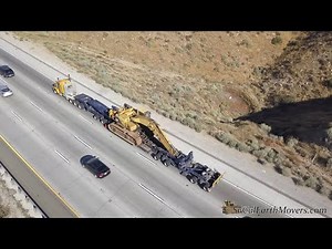 Transporting a CAT 375 Excavator down the highway