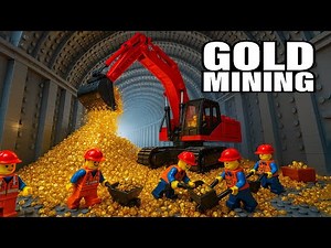 LEGO Gold Mining Machine Digs an Unimaginable Amount of Gold Underground