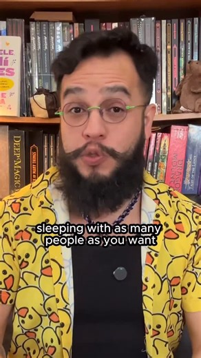 Jaime Gama on Instagram: "I don’t need to be polyamorous to sleep with a lot of people. I choose a polyamorous relationship because the philosophy makes sense to me and has helped me build beautiful connections. What is the difference between friends and lovers for you? #gotitasdepoliamor #polyamory #therapy #queer #love"