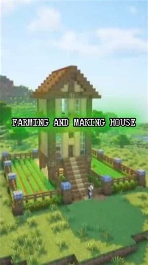 🏡🔥A simple farm…until chaos arrives. #minecraft #shorts