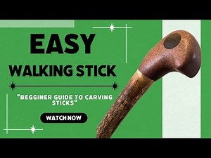 SIMPLE WALKING STICK CARVING