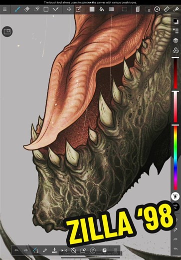 First time drawing #Zilla 🔥🦖🔥 #godzilla #godzilla98 #godzilla1998 #art #fanart #kaiju #monster #creature #drawing