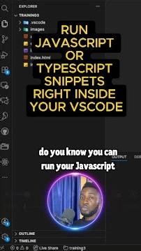 Run JavaScript or TypeScript Snippets Right Inside Your VS Code #shorts #webdevelopment #coding