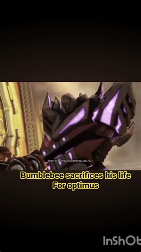 bumblebee sacrifice him self for optimus prime 🥲🥹 #transformer fall of Cybertron #edits
