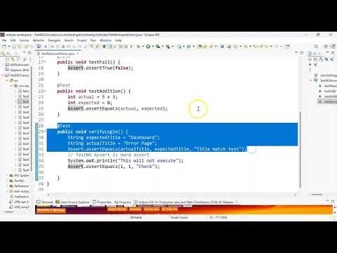 TestNG Assert Class