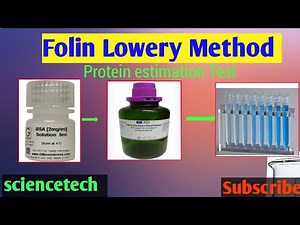 Folin Lowery Method Of Protein Estimation One Shot|Sciencetech@