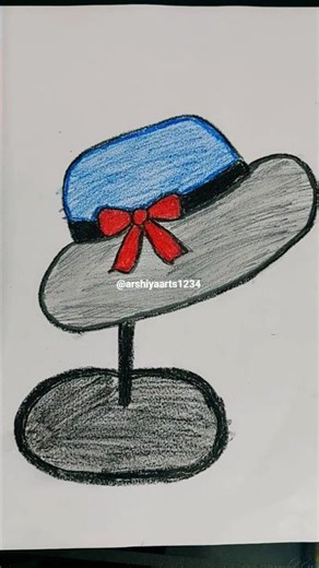 Easy hat drawing for beginners 😍