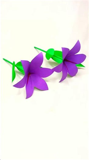 Easy DIY Purple Paper Flower 🌸 Beautiful Handmade Flower Craft #Shorts