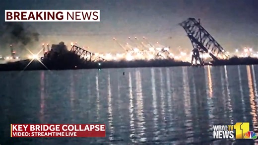 Video shows moment when Baltimore's Key Bridge collapses