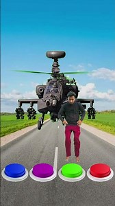 I Jump on button to Aeroplane, helicopter, train Alien Funny vfx magic #shorts 😱 #viral