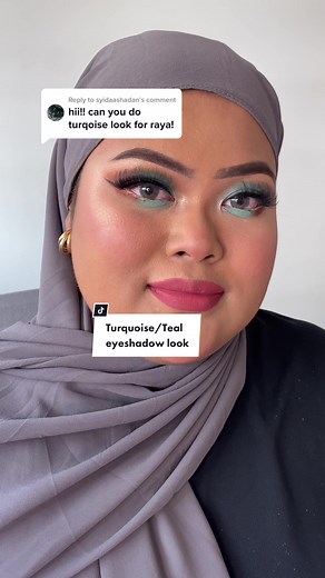 Reply to @syidaashadan Turquoise eyeshadow for Raya! 🧚🏻‍♀️✨ #ramadan2022 #makeupraya #tiktoksg #tiktokmalaysia #tiktokmy #turquoiseeyeshadow
