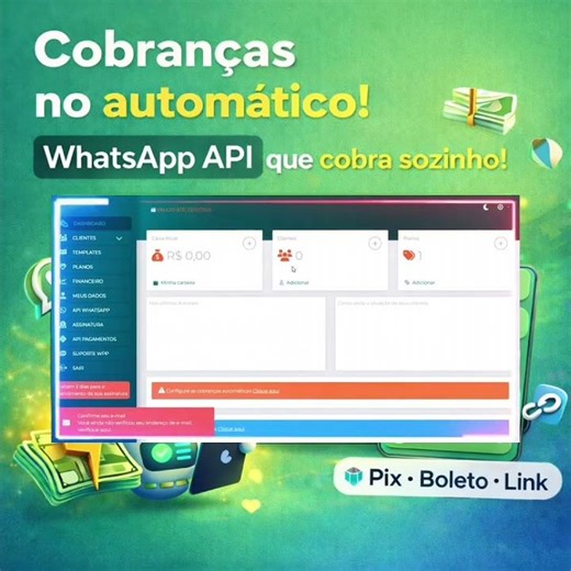 COBRAR.PRO | COBRANÇAS VIA WHATSAPP + PIX GESTOR IPTV DE CLIENTE