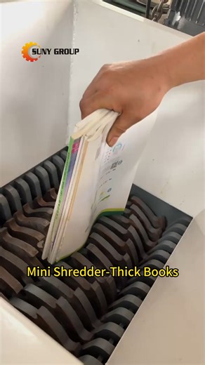 Mini Shredder vs Thick Books Challenge #satisfying #shredder #MiniShredder #BookShredding #papershredder | Henan Suny Machinery Equipment Co., Ltd.