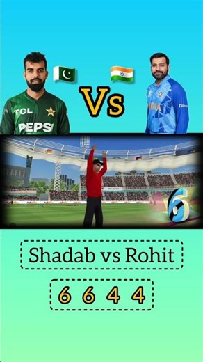 Shadab vs Rohit cricket clip
