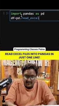 Read Excel File in Pandas Using One Line | Python Pandas Tutorial #shorts