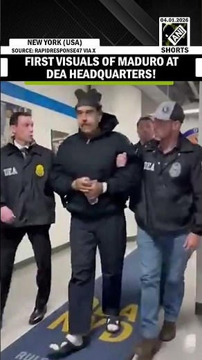 Watch: First visuals of Venezuelan President Nicolas Maduro at DEA headquarters released!