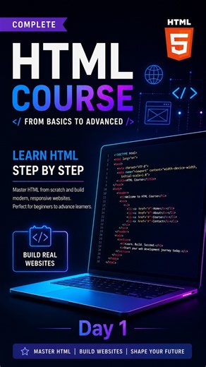 [Day 1] HTML Full Course in Hindi for beginners 🔥| Learn HTML | Complete HTML Course #Coding Eraa