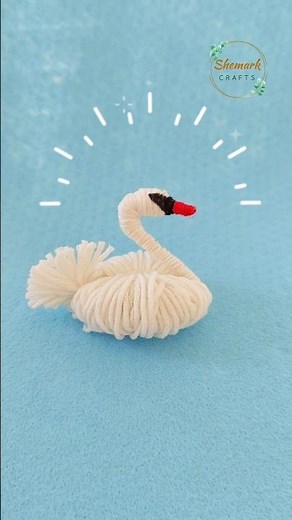 🦢 Elegant White Swan from Yarn. #swan